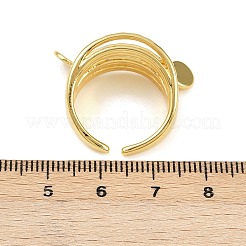 Brass Cuff Rings&nbsp;RJEW-C140-03G