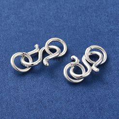 925 Sterling Silver S Shape Clasps&nbsp;LS-STER-K177-05C-S