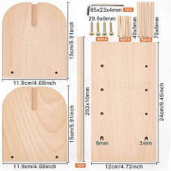 木製ミシン糸収納スタンドセット  鉄ネジと六角レンチ付き  バリーウッド  120x265x150mm&nbsp;TOOL-WH0002-05