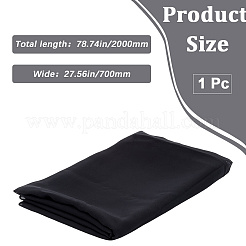 ソリッドカラーシフォンショール  女性用ラップ  ブラック  2000x700x0.5mm&nbsp;AJEW-WH20067-021C