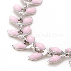 Enamel Wheat Link Chains Bracelet&nbsp;BJEW-P271-02P-03