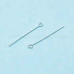 真鍮製9ピン  カドミウムフリー＆鉛フリー  銀  30~30.5x3x0.5mm  24ゲージ  穴：1.6mm&nbsp;KK-WH0058-01D-S