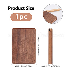 木製名刺梱包用マグネットボックス  長方形  ココナッツブラウン  11x7.2x1.2cm&nbsp;CON-WH0110-329