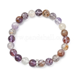 Natural Rutilated Quartz Beads Stretch Bracelets for Women Men&nbsp;BJEW-JB14038