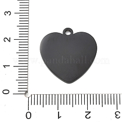 304ステンレスペンダント  ハートの足跡チャーム付き  艶出し  イオンプレーティング（ip）  ブラック  20.5x20x1.5mm  穴：1.9mm&nbsp;SA-CBAE115-15A-EB