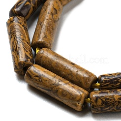 Natural Elephant Skin Jasper/Miriam Stone/Calligraphy Beads Strands&nbsp;G-G006-A04-01