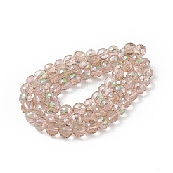 Transparent Electroplate Glass Beads Strands&nbsp;EGLA-F151-HR01