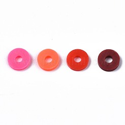 Handmade Polymer Clay Beads Strands&nbsp;CLAY-R089-6mm-T02B-20
