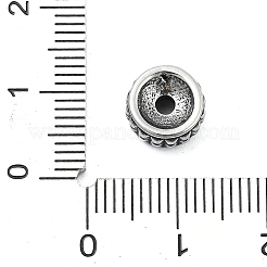 304ステンレススチールビーズ  コラム  アンティークシルバー  9x5mm  穴：2mm&nbsp;STAS-H219-05AS