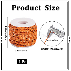 19M Braided Imitation Leather Cords&nbsp;LC-CL0001-02C