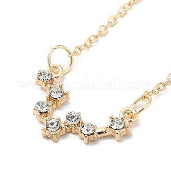 合金ラインストーンアンクレット3個  女性用十二星座チャームアンクレット  魚座  8インチ（20.4~21.6cm）&nbsp;LS-AJEW-S083-01G-04