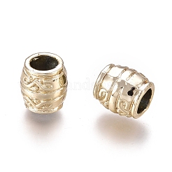 合金ヨーロピアンビーズ  大穴ビーズ  コラム  ゴールドカラー  8x7.5mm  穴：4.5mm&nbsp;PALLOY-J707-18G-AAA