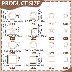 200Pcs 16 Styles Wood Sheets&nbsp;WOOD-PH0003-95