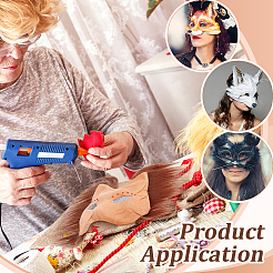 Paper & Pvc & Fiber & Felt & Acrylic DIY Cat Mask Set&nbsp;DIY-WH0591-096A