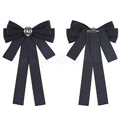 Bowknot Tie Polyester Rhinestone Brooches&nbsp;JEWB-WH20006-11