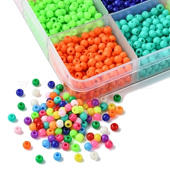 120G 15 Colors Opaque Acrylic Beads&nbsp;SACR-FS0001-28