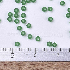 MIYUKIラウンドロカイユビーズ  日本製シードビーズ  11/0  （rr146f）マット透明グリーン  11/0  2x1.3mm  穴：0.8mm  約50000個/ポンド&nbsp;SEED-G007-RR0146F