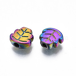 Rack Plating Rainbow Color Alloy Beads&nbsp;PALLOY-S180-334