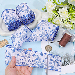 Polyester Imitation Burlap  Ribbon&nbsp;OCOR-WH0082-521C