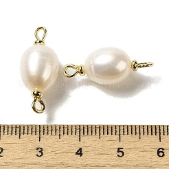 Natural Pearl Connector Charms&nbsp;FIND-C046-19C-G