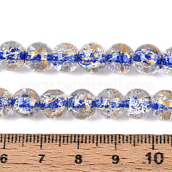Crackle Transparent Glass Beads Strands&nbsp;X1-GLAA-N030-8mm-01D