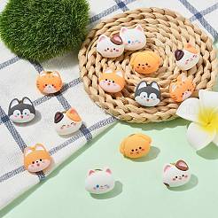 14Pcs 7 Styles Cartoon Cat Resin Lapel Pin Backs&nbsp;JEWB-CJ0003-03