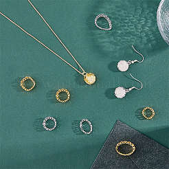 32Pcs 16 styles Brass Cabochon Settings&nbsp;KK-FH0006-71