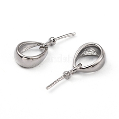 Brass Cup Pearl Peg Bails Pin Pendants&nbsp;X-KK-M156-02P-NR