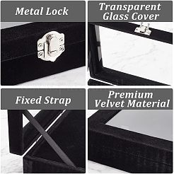 Rectangle Velvet Presentation Boxes for Brooch Badge Storage and Display&nbsp;CON-WH0095-05