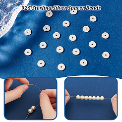 スターリングシルバースペーサービーズ20個925個  ディスク  銀  6x0.6mm  穴：1mm&nbsp;FIND-PH0021-65