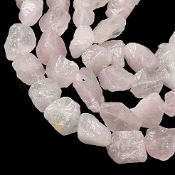 Raw Rough Natural Rose Quartz Beads Strands&nbsp;G-A319-A01-02