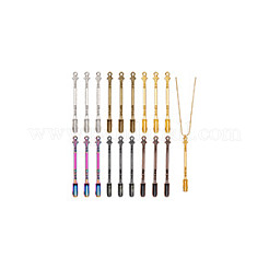 亜鉛合金スナッフスプーン 18色 6個  ミックスカラー  82.5x7x4mm  穴：2.5mm  3個/カラー&nbsp;AJEW-NB0006-13