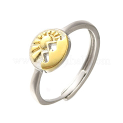 Brass Adjustable Rings for Women&nbsp;RJEW-R005-04G