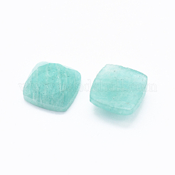 天然石のアマゾナイトカボション  多面カット  正方形  8x8x3.5~4mm&nbsp;G-O182-29A