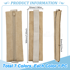 7Pcs 7 Colors Fibre Pencil Holder Case for Notebook&nbsp;OFST-GA0001-04