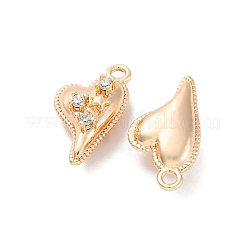 Brass Micro Pave Cubic Zirconia Pendants&nbsp;KK-D288-01G