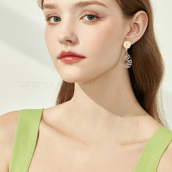20Pcs 2 Styles Brass Stud Earring Findings&nbsp;KK-BBC0015-13