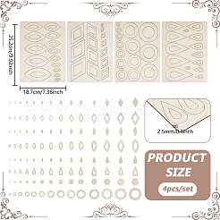 Kids DIY Plywood Marked Dot Mandala Painting&nbsp;AJEW-WH0596-404A