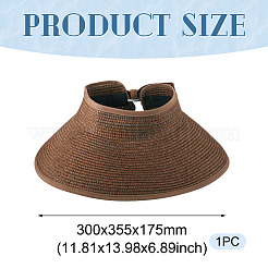 1Pc Women Straw Floppy Wide Brim Sun Hat&nbsp;AJEW-TA0002-59B