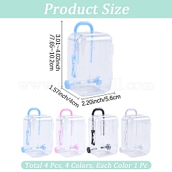 4Pcs 4 Colors Luggage Cases Transparent Plastic Candy Gift Storage Boxes&nbsp;CON-CN0001-09