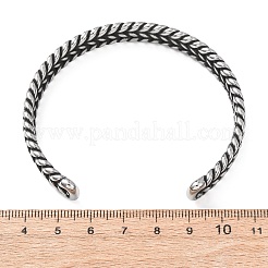 Retro 316 Surgical Stainless Steel Cuff Bangles&nbsp;BJEW-C142-14A-AS