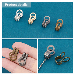 100個4色アイアンボールチープ  カロット終了  クラムシェルノットカバー  ミックスカラー  17x10x11mm  穴：6mm  25個/色&nbsp;IFIN-PH0001-75