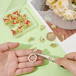 30Pcs Rack Plating Golden Alloy Stud Earring Findings&nbsp;EJEW-UN0002-37