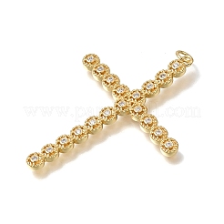 Brass Micro Pave Clear Cubic Zirconia Pendants&nbsp;CU-CBA9883-05I-G