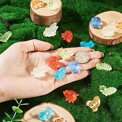 48Pcs 6 Styles Luminous Resin Figurine&nbsp;DJEW-TA0001-42
