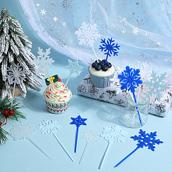 12 Sets Christmas Plastic Cake Toppers&nbsp;AJEW-SC0003-45B