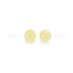 模造ゼリーアクリルビーズキャップ  ラウンド  きいろ  4x3mm  穴：1.6mm  約15000個/500g&nbsp;MACR-S371-11-E01