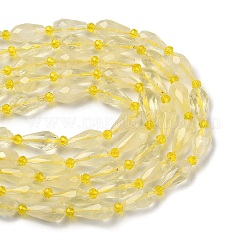 Natural Lemon Quartz(Heated) Beads Strands&nbsp;G-G453-F07-8x16mm