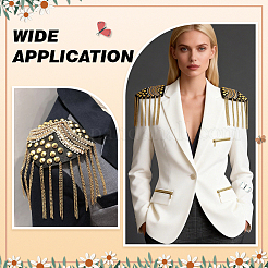 Iron Tassel Chain Shoulder Epaulettes&nbsp;DIY-WH0622-678