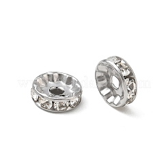 304 Stainless Steel Rhinestone Spacer Beads&nbsp;RB-CBA18B7-01P-13